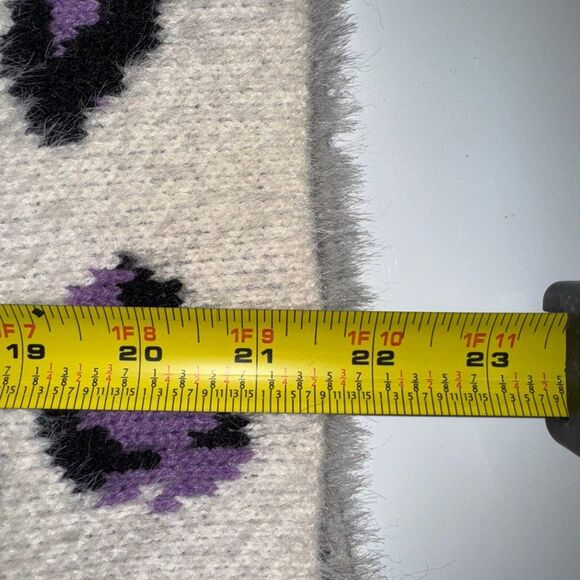 Moon River Lilac Leopard Funnel Neck Sweater | medium | Anthropologie - Picture 11 of 11